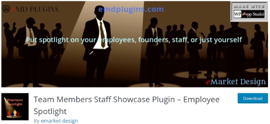 team member staff showcase plugin