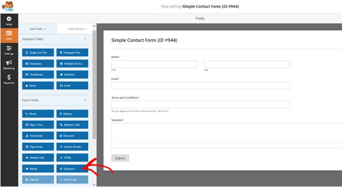 wpform control