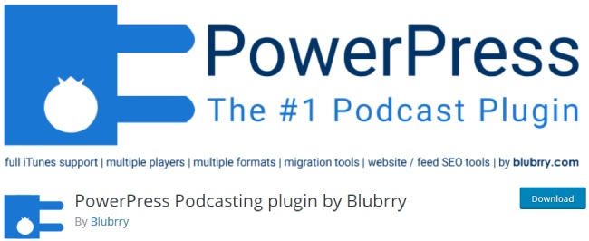 powerpress podcasting plugin by blubrry
