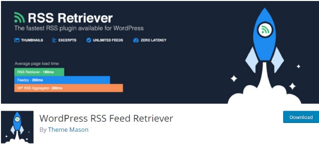 wordpress RSS feed retriver