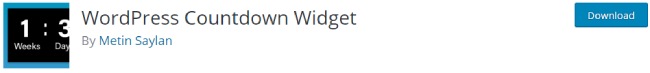 WordPress countdown widget