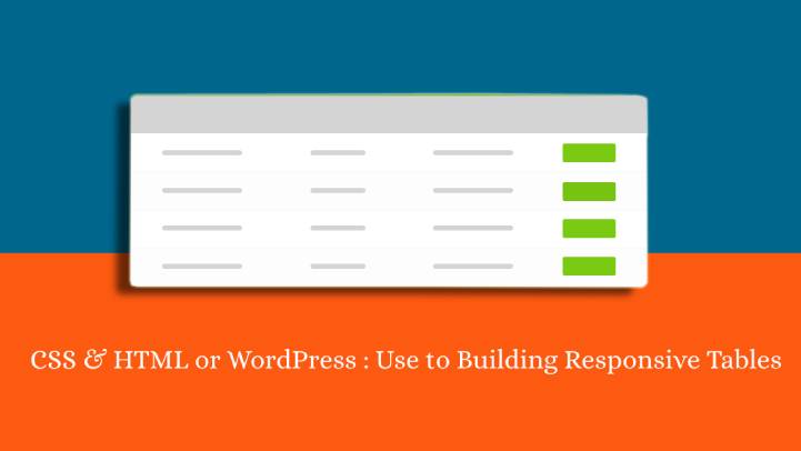 Building Responsive Tables