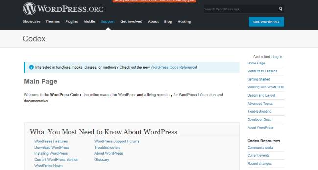 wordpress codex