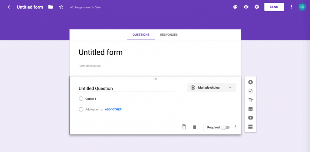 create new google form