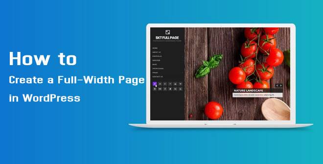 create a full-width page
