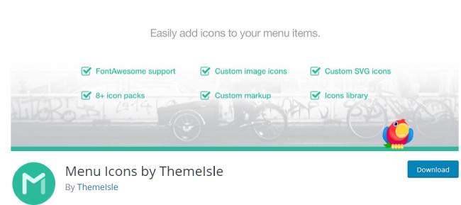menu icons by themeisle