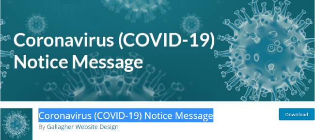 Coronavirus (COVID-19) Notice Message