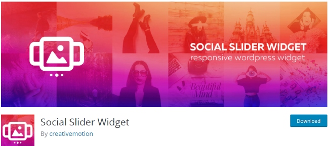 Social Slider Widget