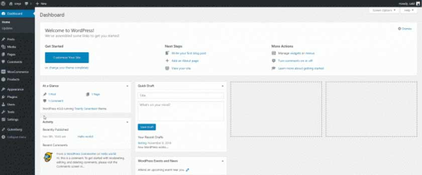 WordPress Admin Toolbar