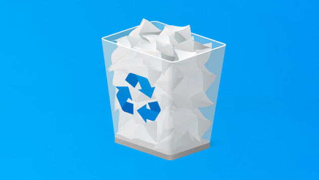 Emptying out the trash