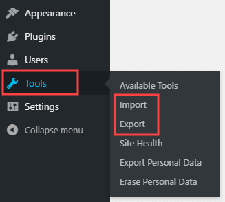 ExportImport Features