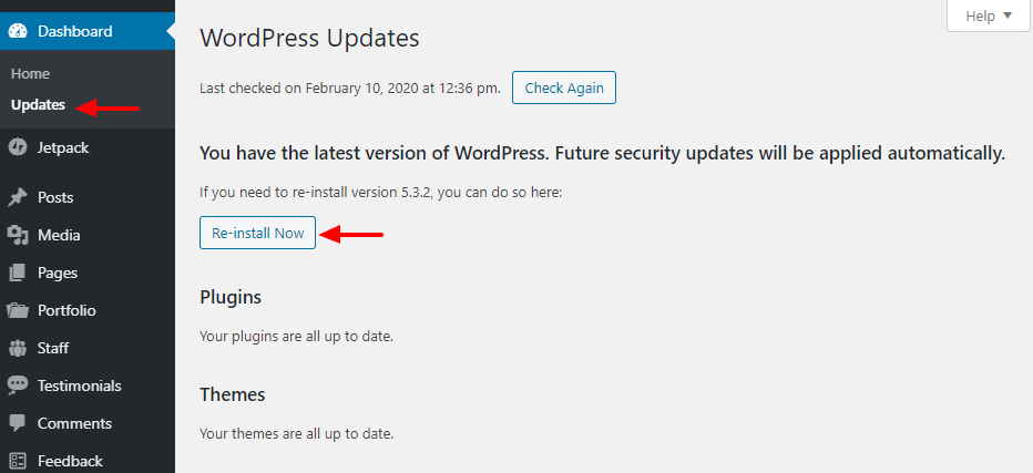 WordPress Updates