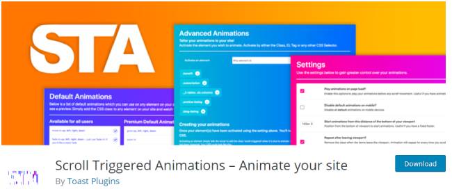 Animation WordPress Plugins for Placing Animations in Website