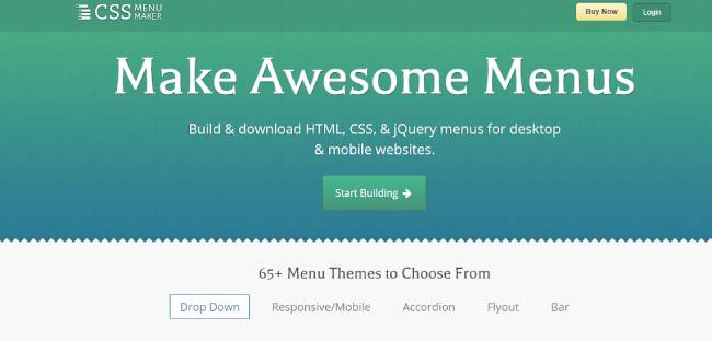 css menu maker