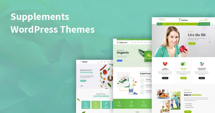 14 Supplements WordPress Themes for Health and Nutrition Sites