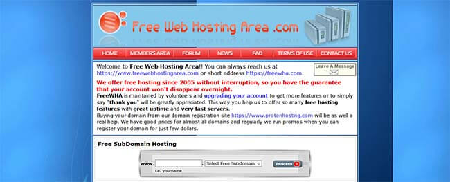 FreeWebHostingArea