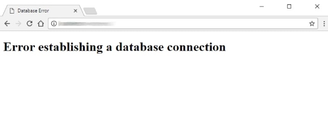 error establishing a database connection