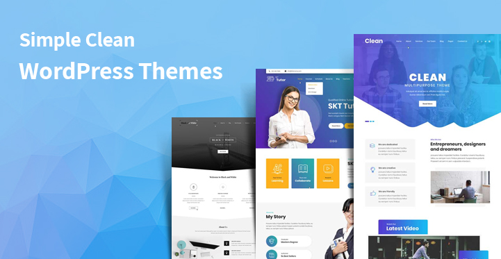 Best Simple Clean WordPress Themes for Your Next Projects