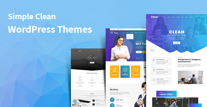 simple clean WordPress themes