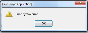 syntax error