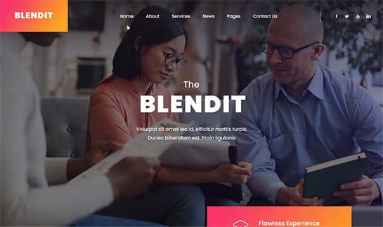 one page WordPress theme