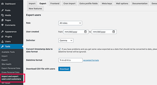 Exporting Users in WordPress