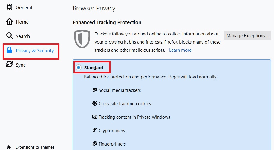 Firefox Privacy