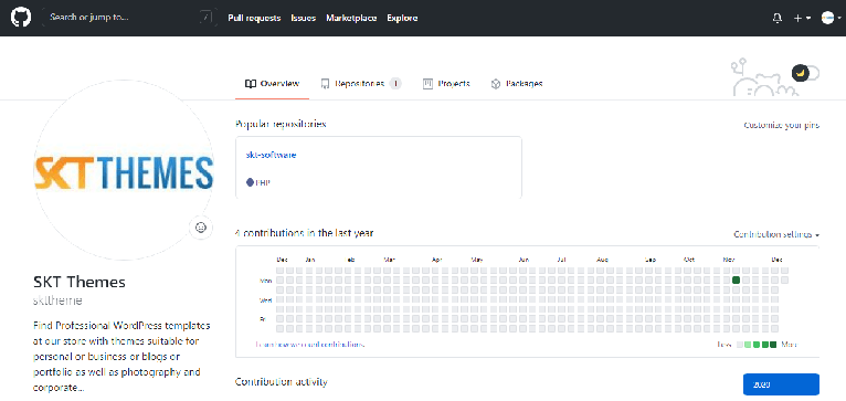 GitHub features Interface
