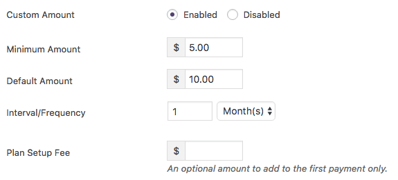 Simple Pay subscription option