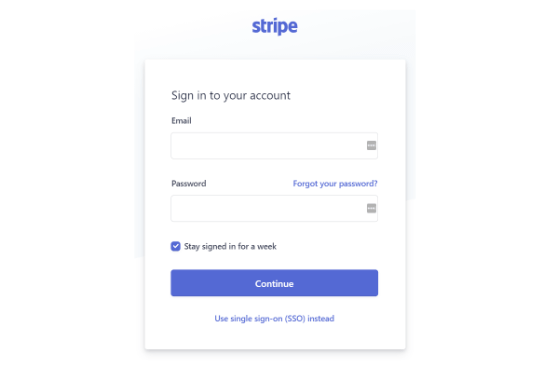 Stripe account