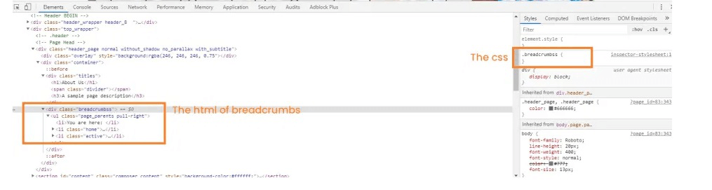 breadcrumb css