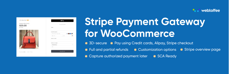 WooCommerce Stripe Payment Gateway (Credit Card, AliPay, Apple Pay)