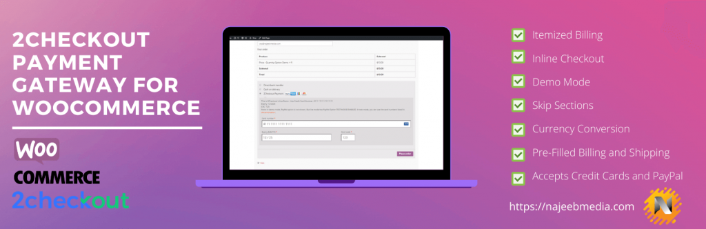 2Checkout Payment Gateway for WooCommerce