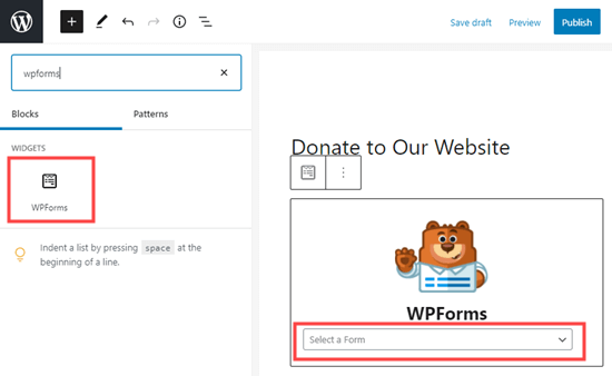 wpform shortcode