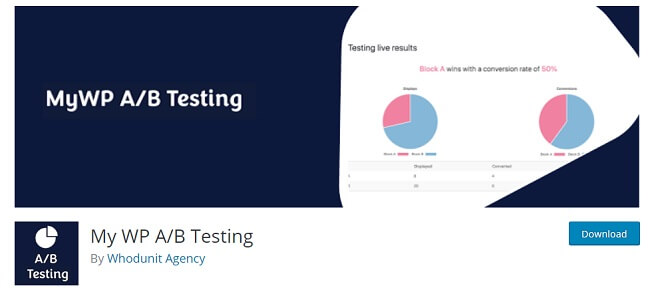 My WP AB testing plugin