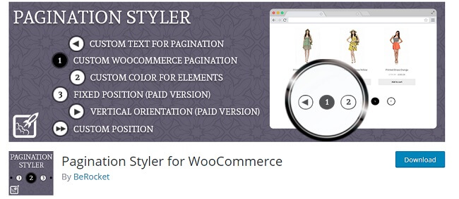Pagination styler for woocommerce