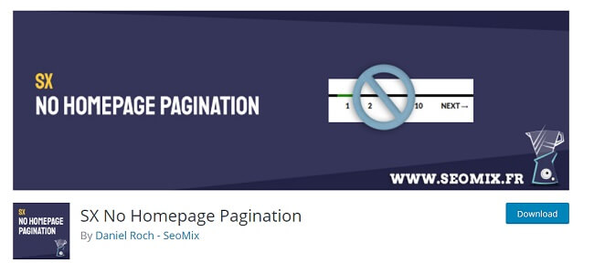 SX No Homepage pagination