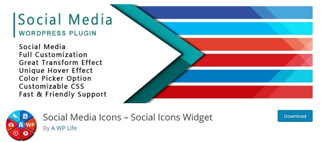 Social Media Icons By A WP Life