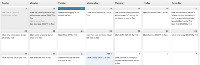 WordPress Editorial Calendar