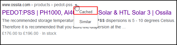 select cache
