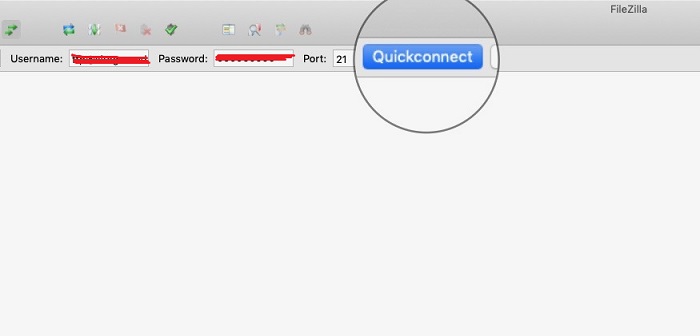 filezilla quickconnect