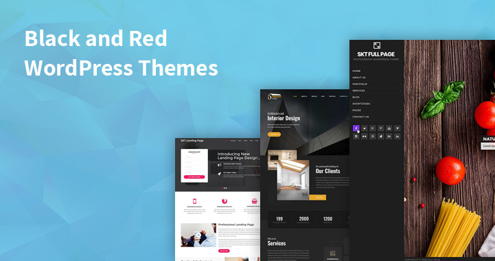 black and red WordPress themes