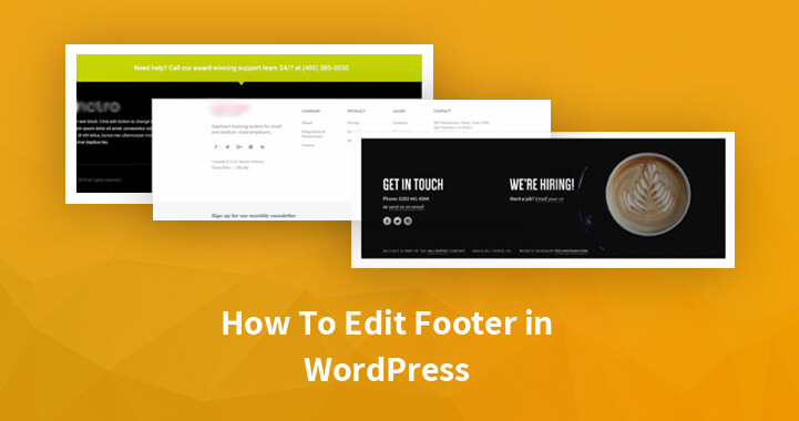 edit footer in WordPress