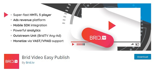 Brid Video Easy Publish
