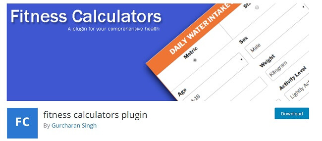 fitness calculators plugin