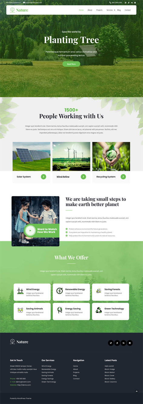 free green earth WordPress theme