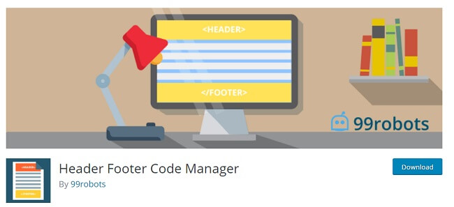 header and footer code manager