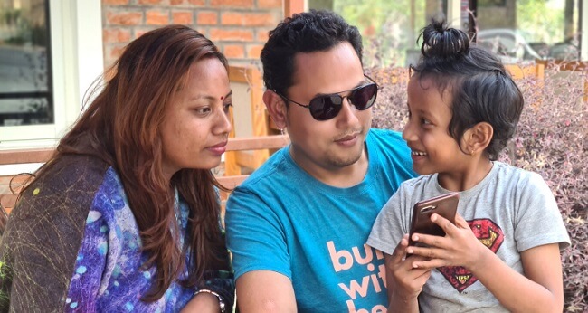 Surendra Shrestha family