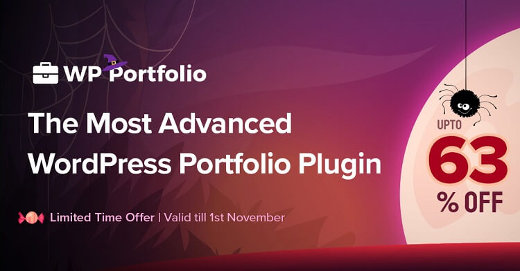 WP Portfolio Halloween Sale Banner