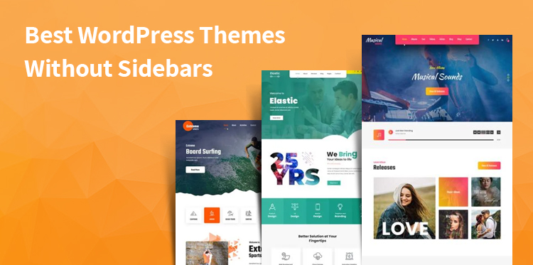 Best WordPress Themes Without Sidebars